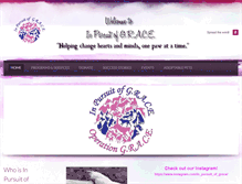 Tablet Screenshot of inpursuitofgrace.org